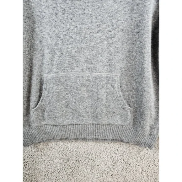 GAP Hoodie Gray Alpaca Blend Knit Long Sleeve Drawstring 2008 Holiday Mens XL - Picture 4 of 16